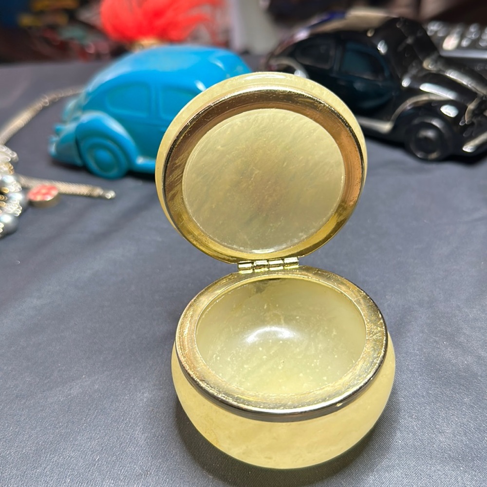 Vintage Alabaster Trinket Box